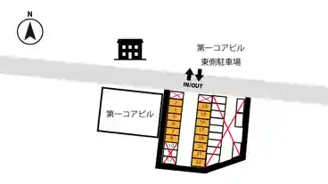 特P 【第一コアビル東側】東方320番地17駐車場の図面