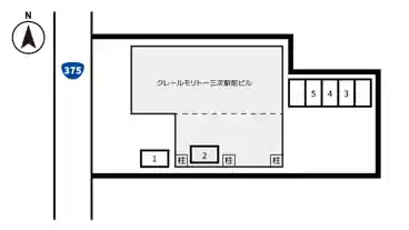 特P ≪軽自動車≫クレールモリトー三次駅前ネット予約駐車場の図面