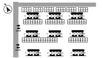 特P 《軽自動車》ラ・ネージュ函館駐車場の図面