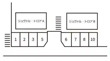 特P 【三ツ沢球技場9分】シュヴァル・トロアB駐車場の図面