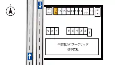 特P 【軽専用】中部電力ＰＧ岐阜支社駐車場の図面