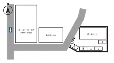 特P 《バイク専用》第３栄ハイム横駐輪場の図面