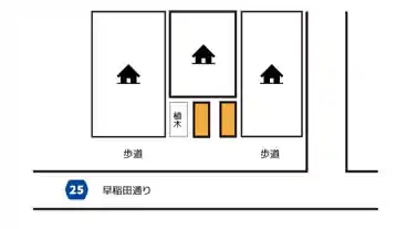 特P 《バイク専用》上落合1-29-1駐車場の図面