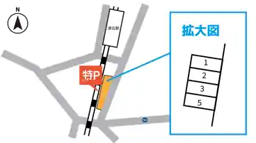 特P 【軽・コンパクトカー】津古駅パーキングの図面