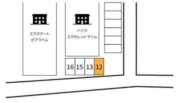 特P 《軽専用》ハイツエクセレント・ライム駐車場の図面