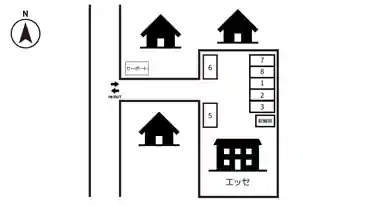 特P 山崎255-1駐車場の図面