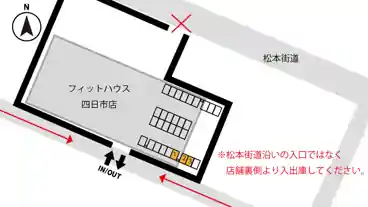 特P フィットハウス四日市店駐車場の図面