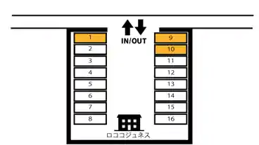 特P ロココジュネス駐車場の図面