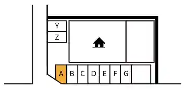 特P 【A車室】《軽・コンパクト》中原2-2-47駐車場の図面