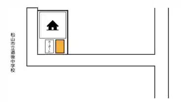 特P 【道後中学プール西側】上市1-3-31駐車場の図面