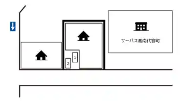 特P 《バイク専用》代官町25-14駐車場の図面