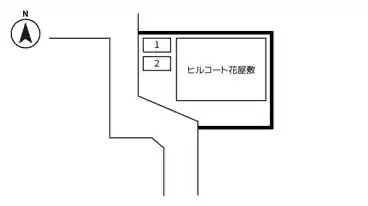 特P 《軽・コンパクト》南花屋敷3-13-21駐車場の図面