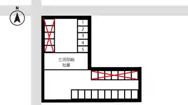 特P 【１番～５番】元宮町2-103駐車場の図面