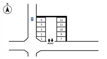 特P ≪軽自動車≫西長洲町2-7-36駐車場の図面