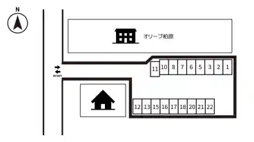 特P 大県4-2-1駐車場の図面