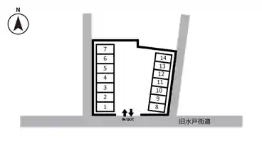 特P 小通幸谷町102駐車場の図面