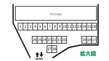 特P アシスト山形マンション駐車場の図面