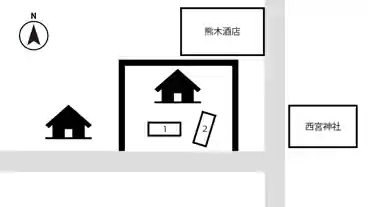 特P 【平日・中型車まで】 横町351駐車場の図面