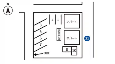 特P 西川津町748番地50駐車場の図面