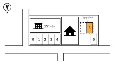 特P 【屋根付き】上中居町1198-4駐車場の図面