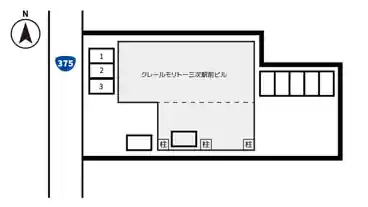 特P ≪国道側≫クレールモリトー三次駅前ネット予約駐車場の図面