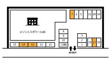 特P 三沢1-16-1駐車場の図面