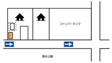 特P 【シャッター外】《バイク専用》塚本4-12-16駐車場の図面