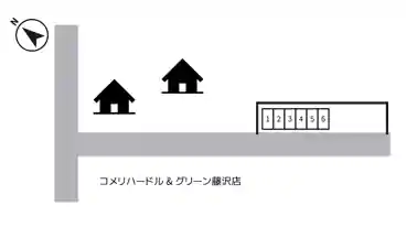 特P 《軽・コンパクト》藤沢町徳田字桜ノ沢85-2駐車場の図面