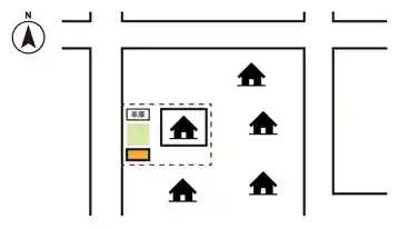 特P 川北一条3丁目1番6号駐車場の図面