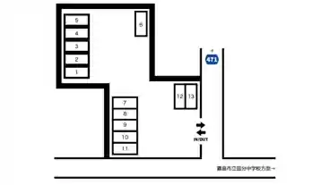 特P 国分清水1-13-25付近駐車場の図面