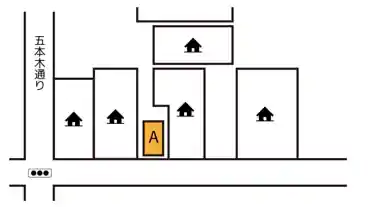 特P 【A/トラックまでOK】五本木2-4-2駐車場の図面