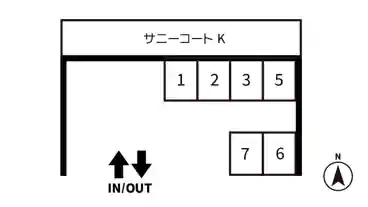 特P サニーコートK駐車場の図面