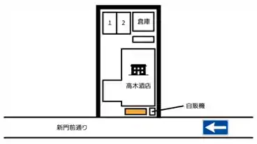 特P 【祝日】《バイク専用》高木酒店駐車場の図面