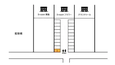 特P 粟島町2-2-71駐車場の図面