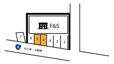 特P 【前日まで予約OK】《軽自動車》手稲本町二条5-2-1駐車場B1の図面