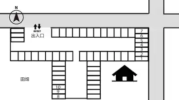 特P 【8番～10番】下切3827付近駐車場の図面