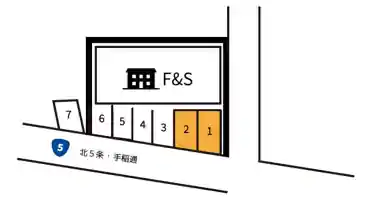 特P 【軽自動車不可】手稲本町二条5-2-1駐車場A2の図面