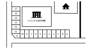 特P トランキルタナカ駐車場の図面