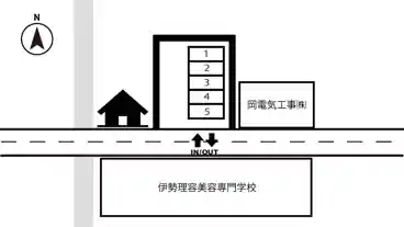 特P 【軽自動車専用】八日市場町６−８付近番駐車場の図面