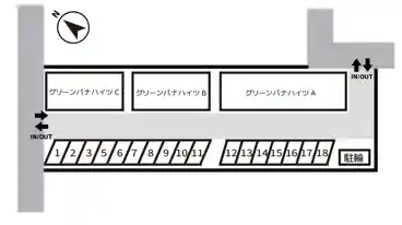 特P グリーンパナハイツ駐車場の図面