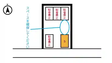 特P 《軽自動車/5番》緑ケ丘3-6-20駐車場の図面