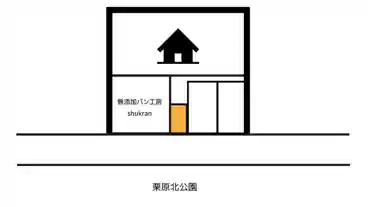 特P 【バイク専用】無添加ぱん工房 しゅくらん 駐車場の図面