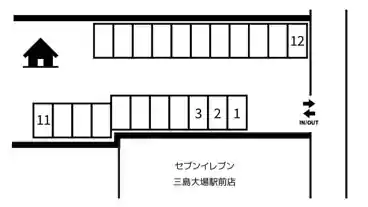 特P 大場92-1付近駐車場の図面