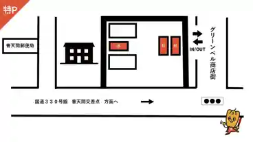 特P 《軽自動車/日曜日》ナカムラ薬店駐車場の図面