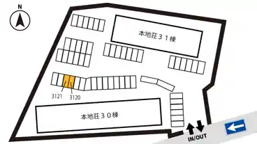 特P 【3120番・3121番】本地荘駐車場の図面