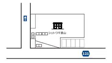 特P 【4番】《バイク専用》シェトワ千里山駐車場の図面