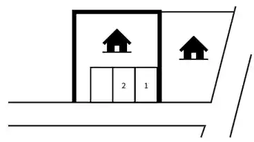 特P 【2番】鴨居2-44-1駐車場の図面