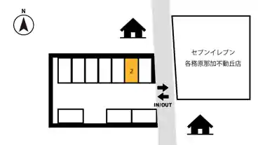 特P 那加不動丘2丁目115付近駐車場の図面