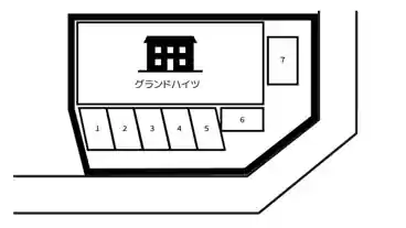 特P 《軽・コンパクト》グランドハイツ駐車場の図面