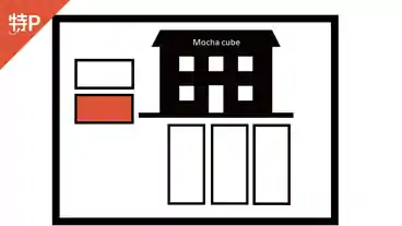 特P 《軽自動車》mocha cube 駐車場の図面